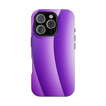 Purple Gradient Stripes MagSafe® Compatible Tough Case for iPhone