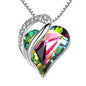 Heart Shaped Geometric Silver Necklace