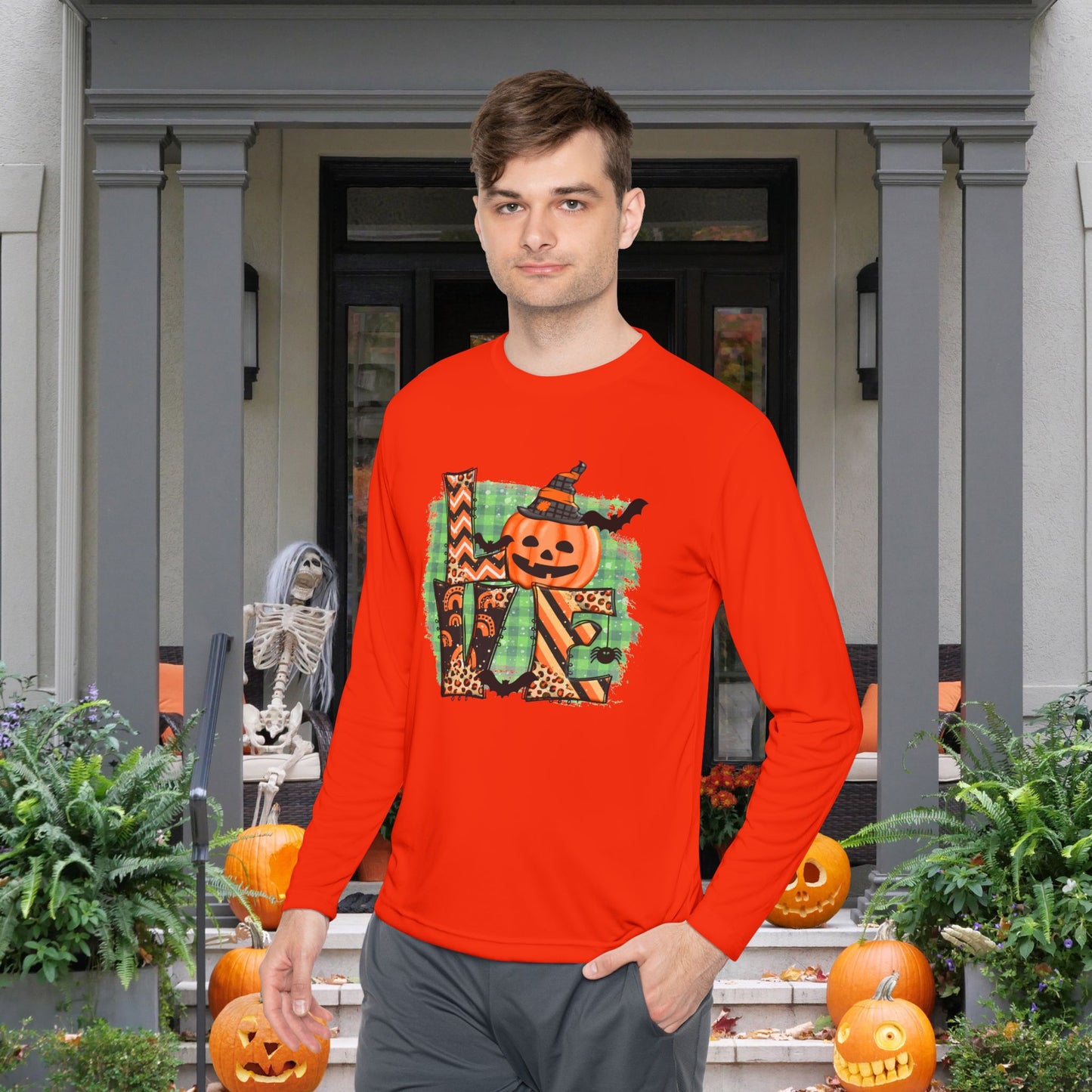 Halloween Love Adult Long Sleeve Tee