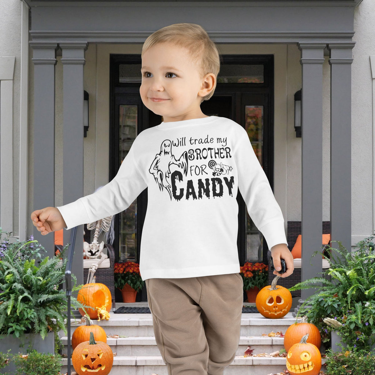 Will Trade My Brother For Candy Toddler Long Sleeve Tee