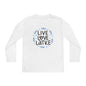 Hanukkah Live Love Latke Youth Long Sleeve Tee