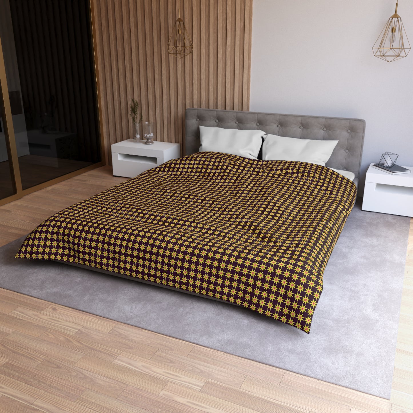 Golden Radiance Microfiber Duvet Cover