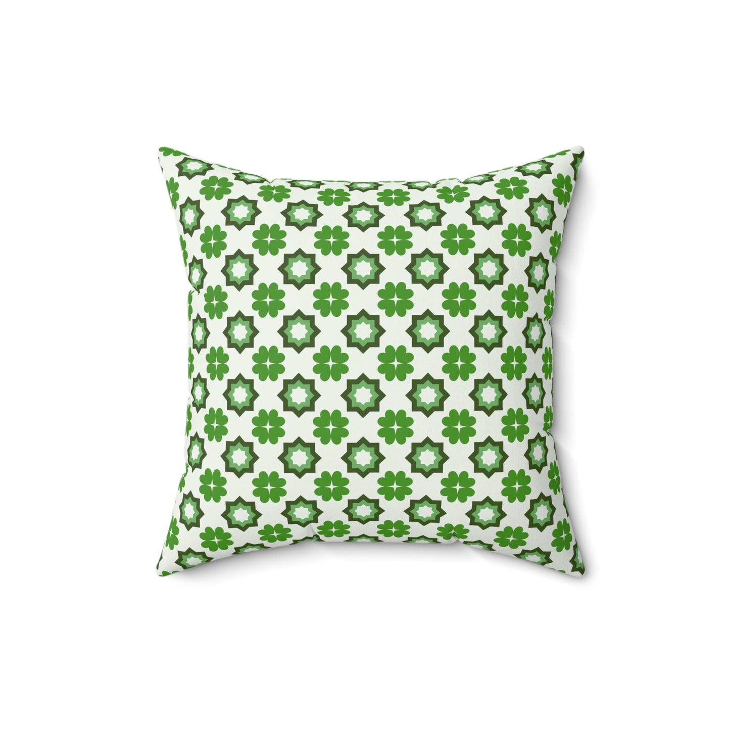 Emerald Star Garden Throw Pillow