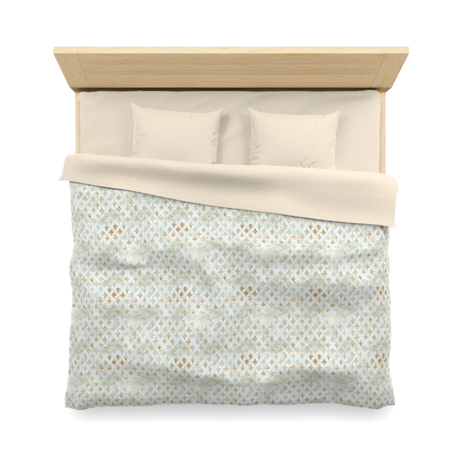 Faded Correspondence Microfiber Duvet Cover