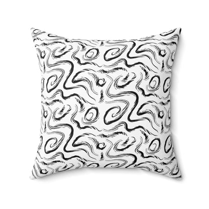Grunge Scribbles Throw Pillow