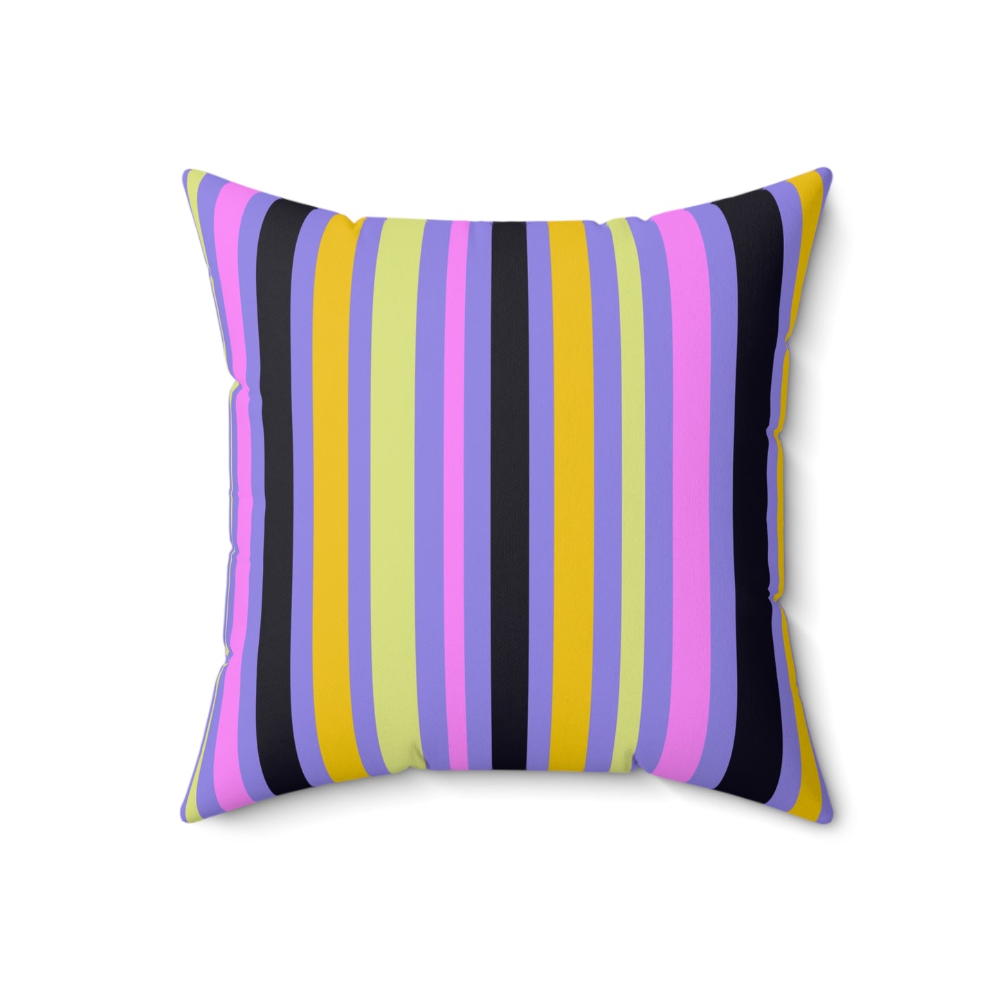 Midnight Pop Stripes Throw Pillow