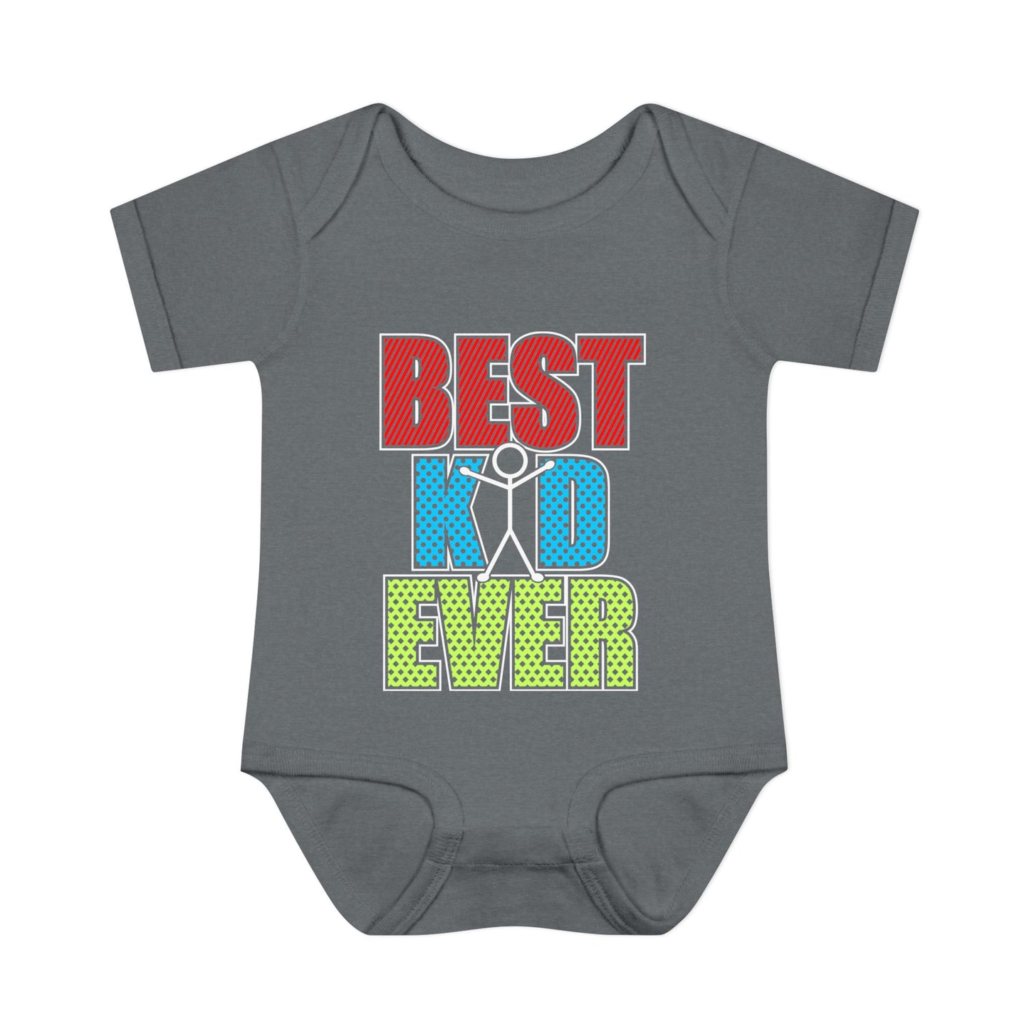 Best Kid Ever (Colorful) Infant Baby Rib Bodysuit