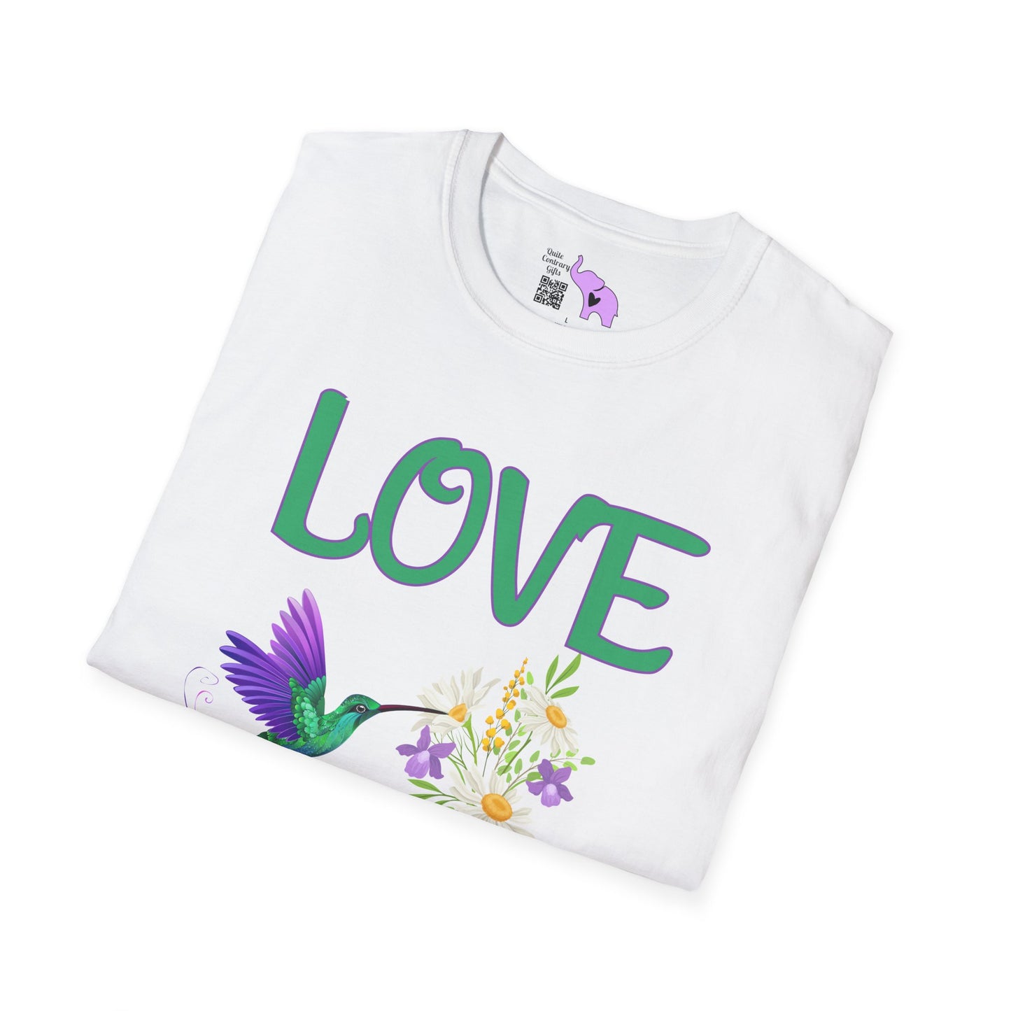 Love Yourself w/Hummingbird Adult T-shirt