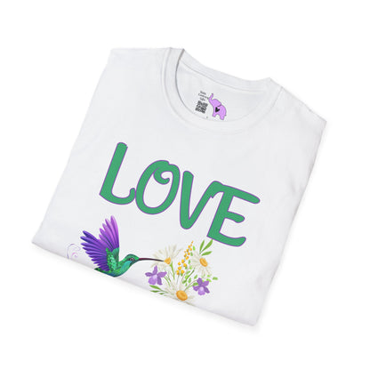 Love Yourself w/Hummingbird Adult T-shirt