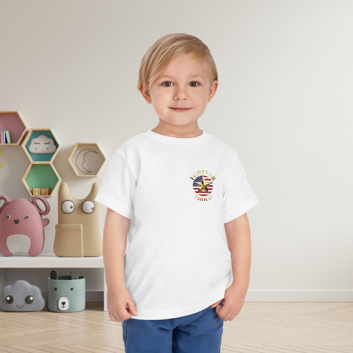 Gold Star Daughter Forever Proud Toddler Tee