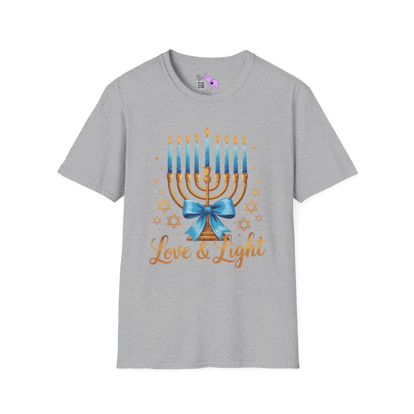 Love & Light Menorah Adult T-shirt