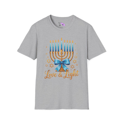Love & Light Menorah Adult T-shirt