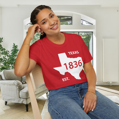 Texas Est. 1836 Adult T-shirt