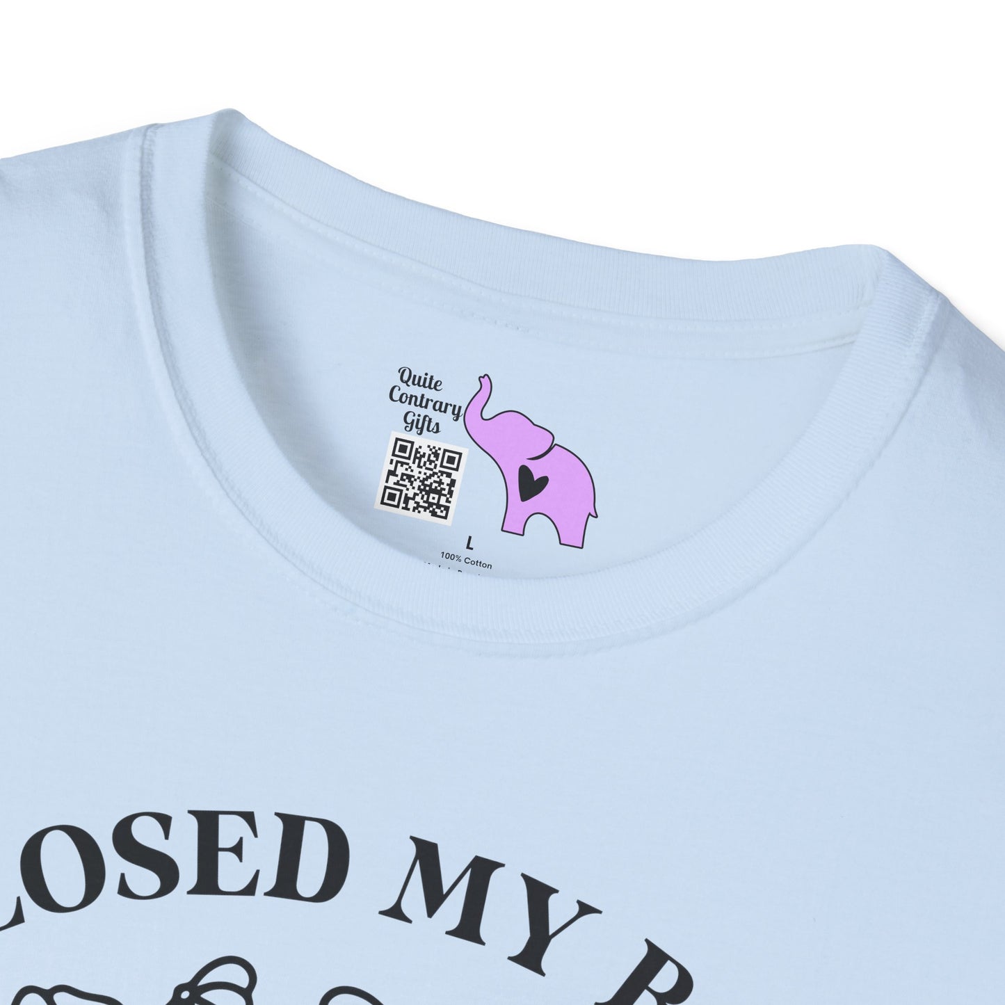 I Closed My Book To Be Here (Flowers, Open Book) Adult T-shirt