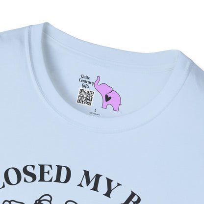 I Closed My Book To Be Here (Flowers, Open Book) Adult T-shirt