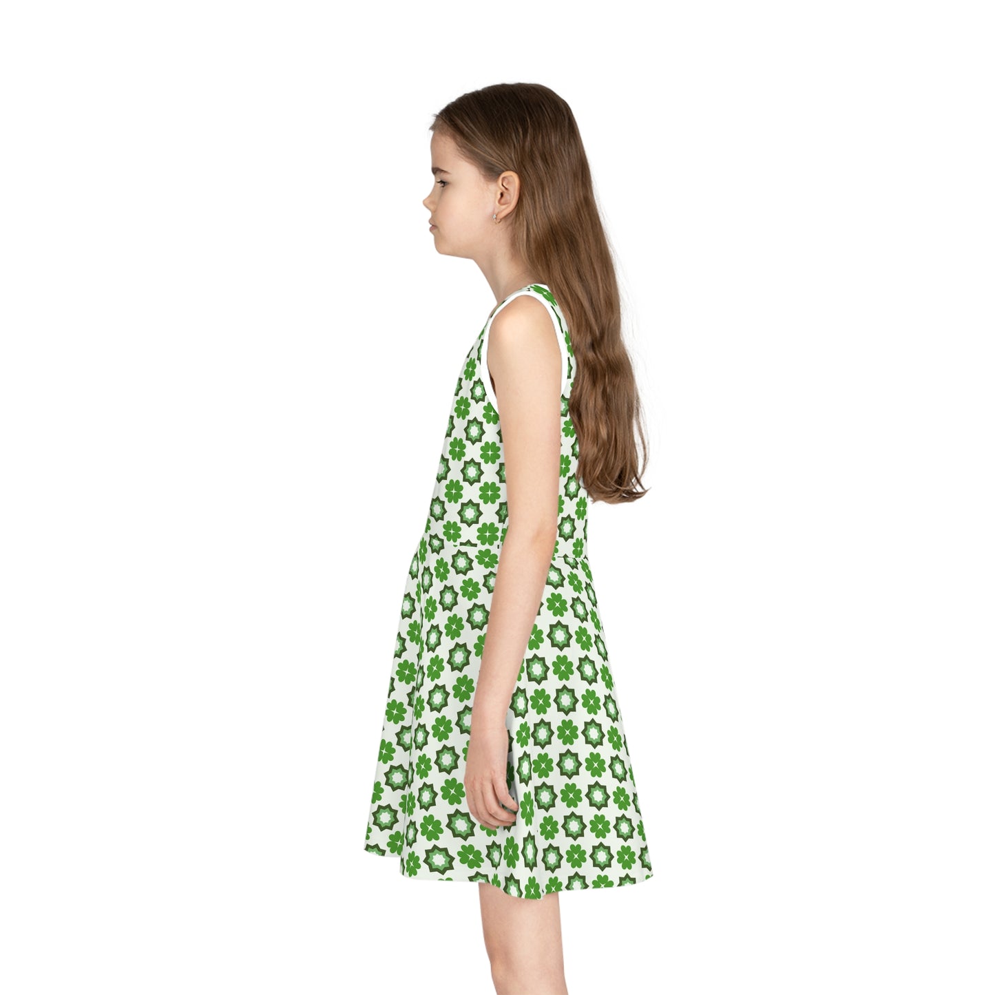 Emerald Star Garden Girls' Sleeveless Sundress