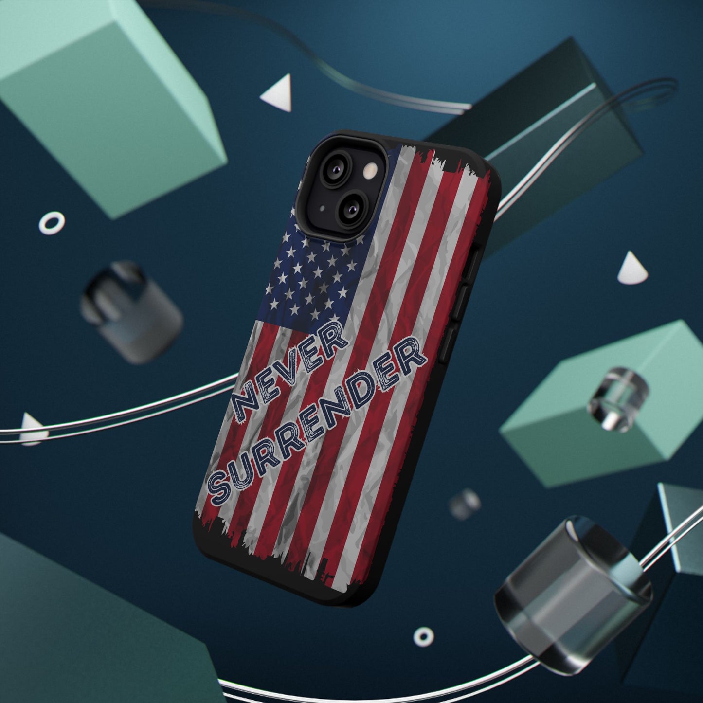 Never Surrender American Flag Impact-Resistant Cases