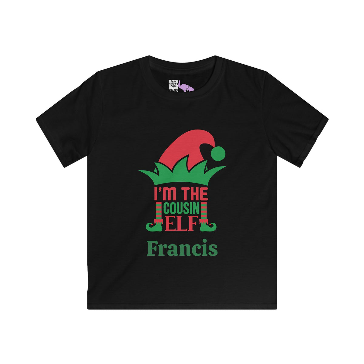 I'm The Cousin Elf Personalized Youth Softstyle Tee