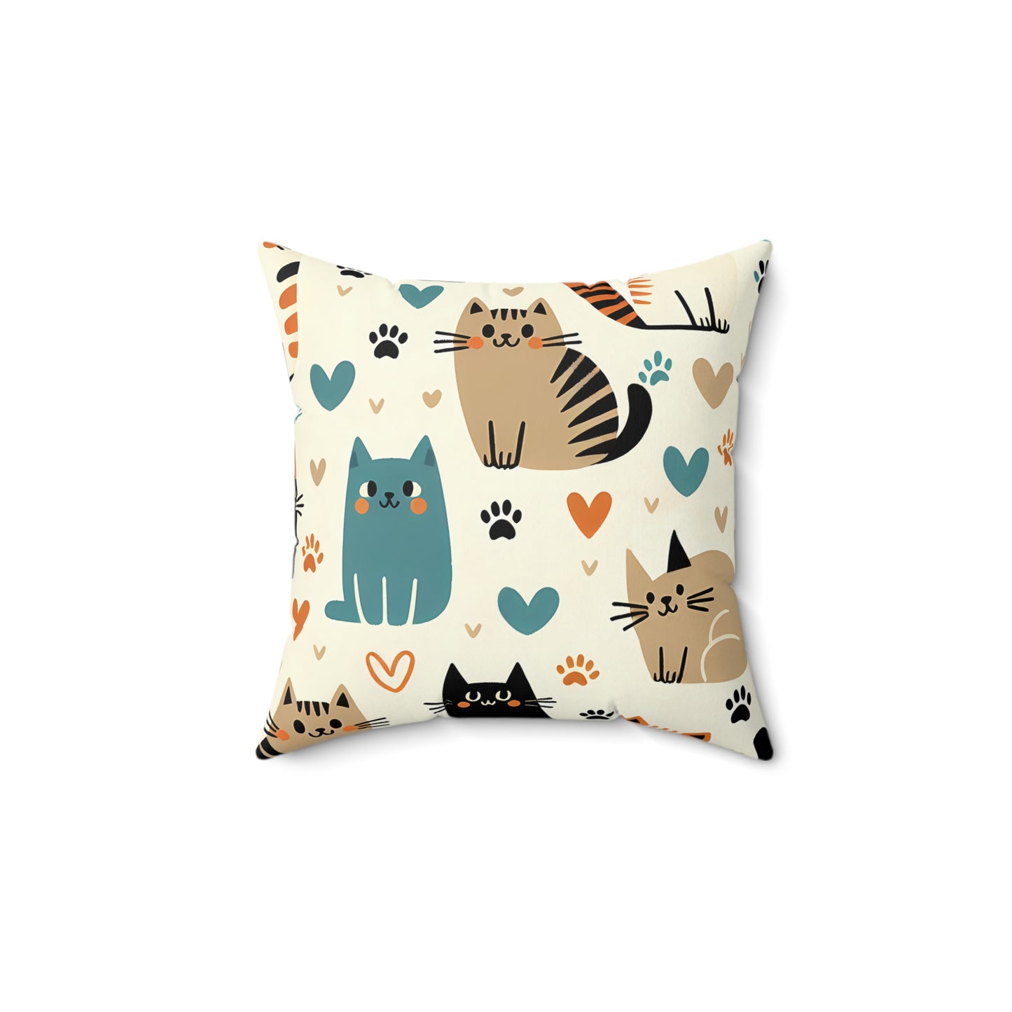 Whiskered Wonders Throw Pillow