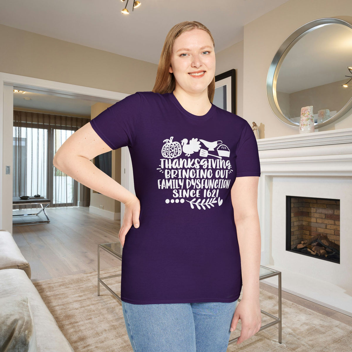 Thanksgiving Bringing Out Family Dysfunction Since 1671 Adult T-shirt