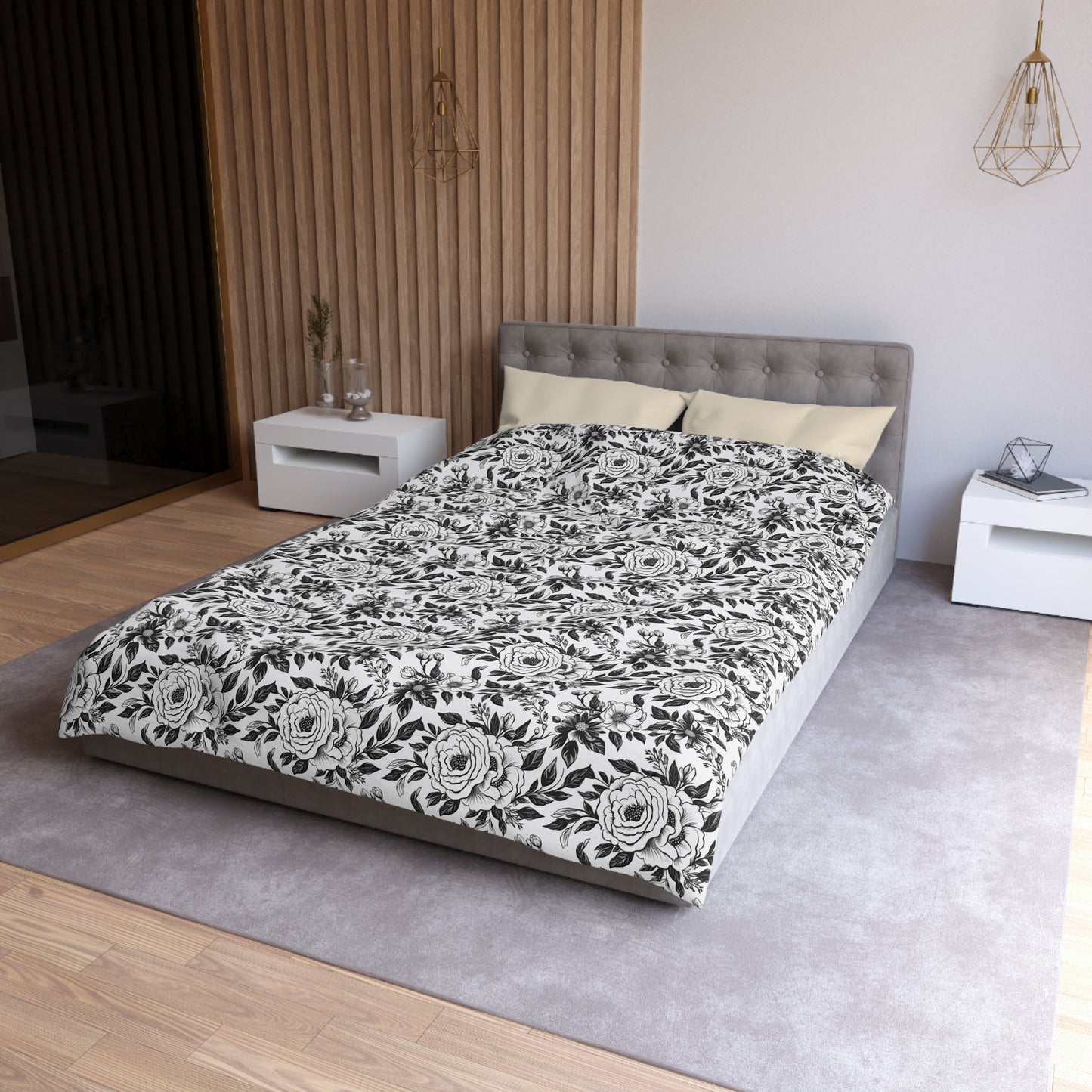 Whispering Blooms Microfiber Duvet Cover