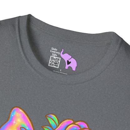 Neon Sugar Skull Adult T-shirt