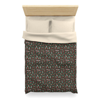 Holiday Brushstrokes Microfiber Duvet Cover