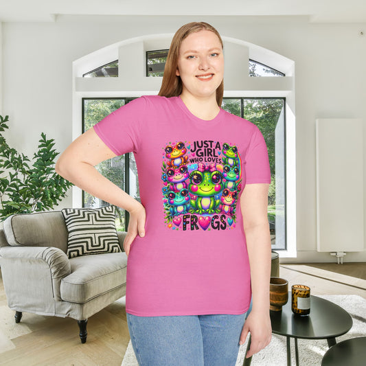 Just A Girl Who Loves Frogs Adult T-shirt