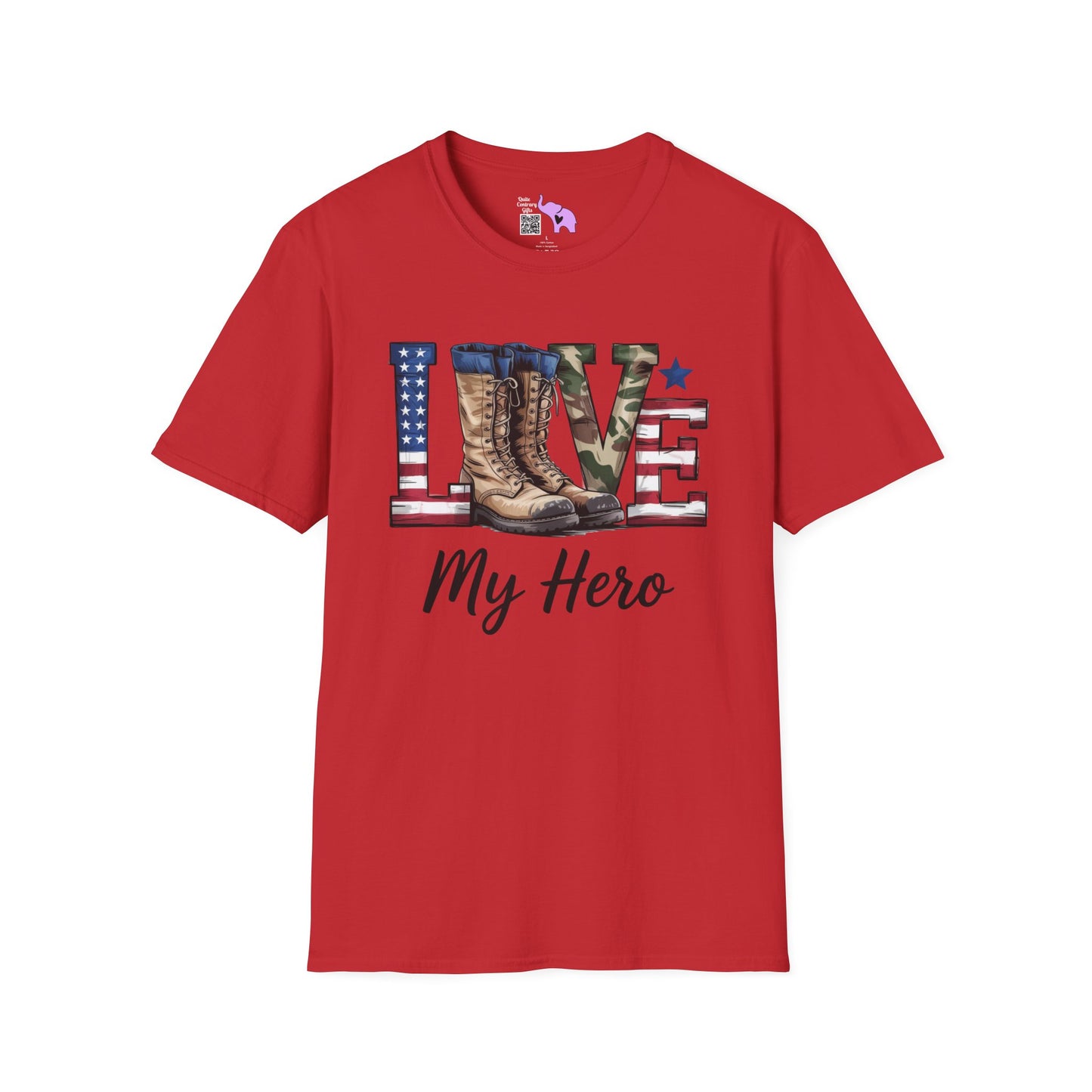 Love My Hero (Military Boots) Adult T-Shirt