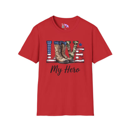 Love My Hero (Military Boots) Adult T-Shirt