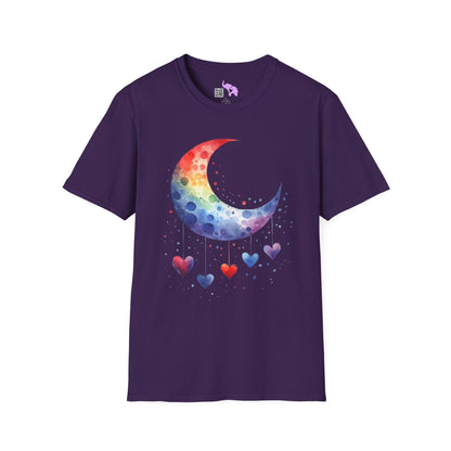 Colorfall Heart Moon Adult T-shirt