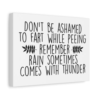 Don't Be Ashamed To Fart While Peeing... Canvas Art
