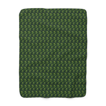 Emerald Canopy Frogs Fleece Blanket