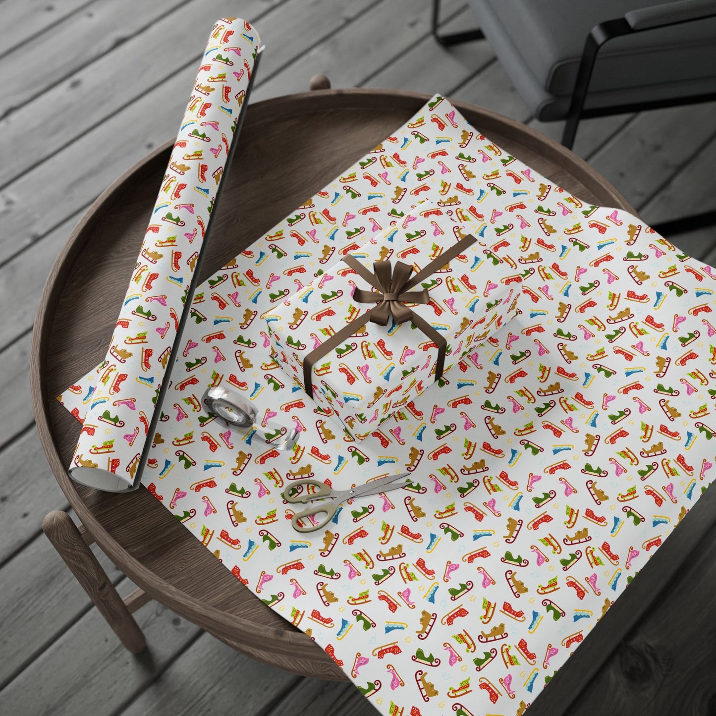 Sleigh Ride Spectacle Wrapping Paper