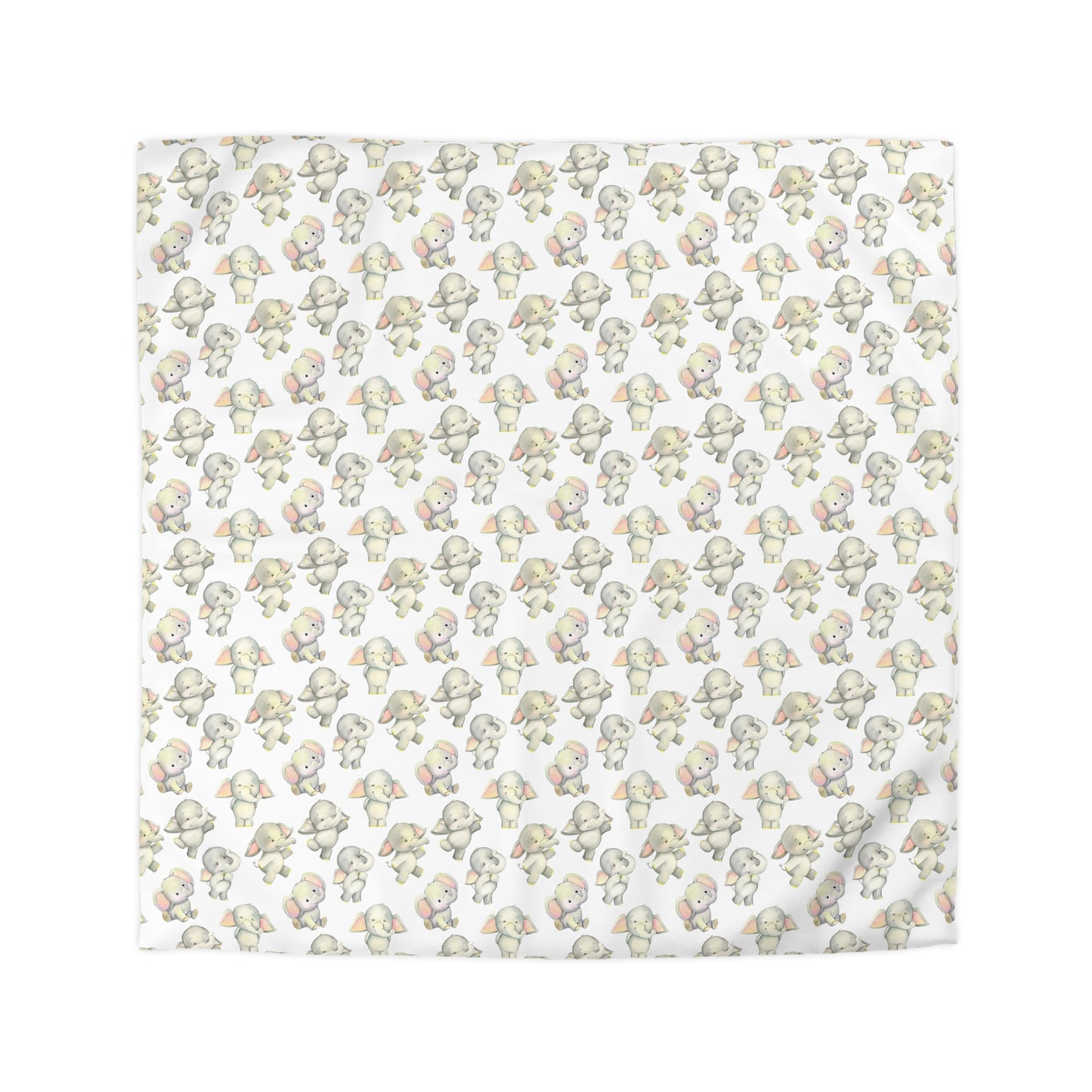 Dancing Elephants Microfiber Duvet Cover