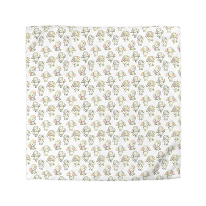 Dancing Elephants Microfiber Duvet Cover