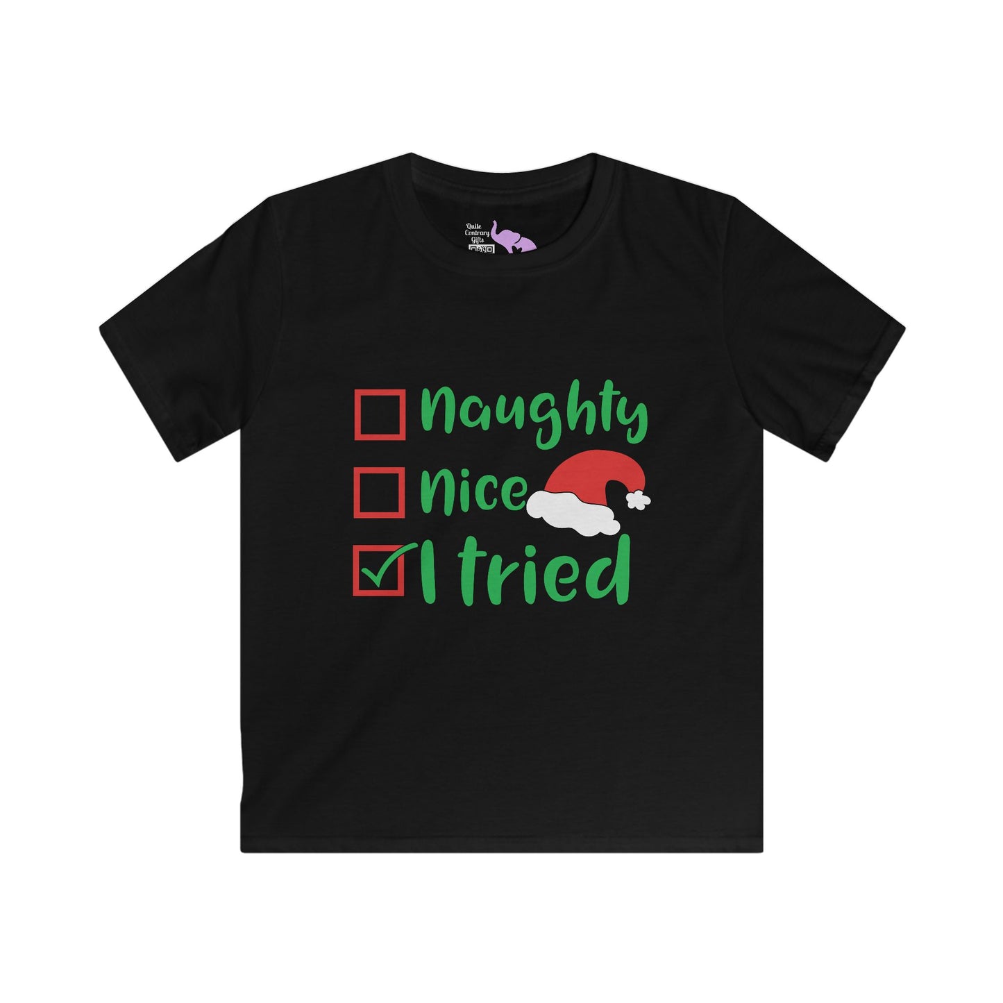 Naughty Nice I Tried Youth Softstyle Tee
