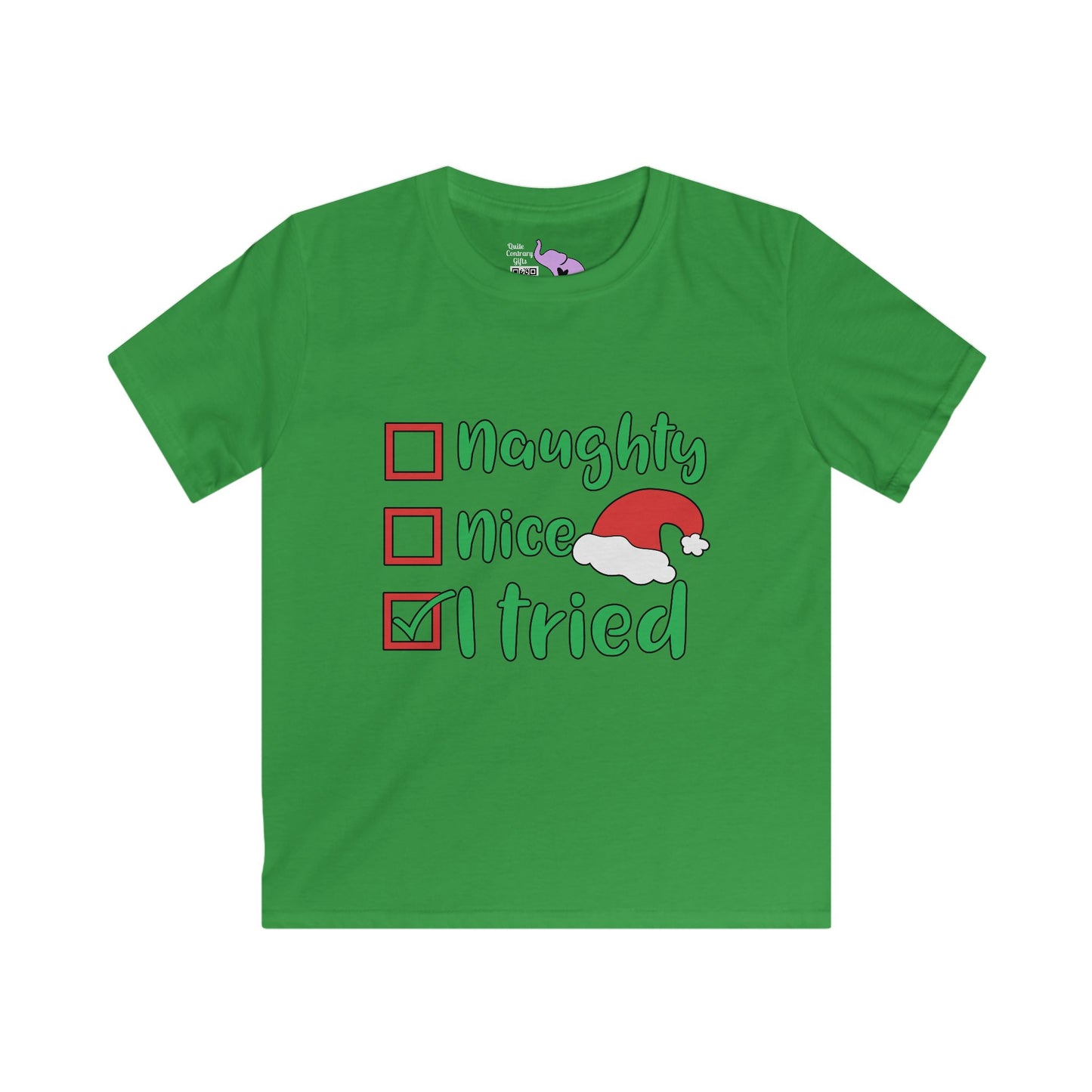 Naughty Nice I Tried Youth Softstyle Tee