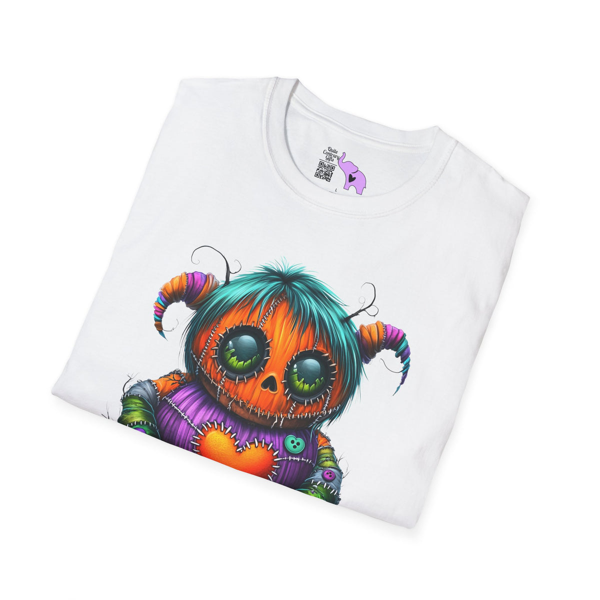 Patchwork Pumpkin Heart Adult T-shirt