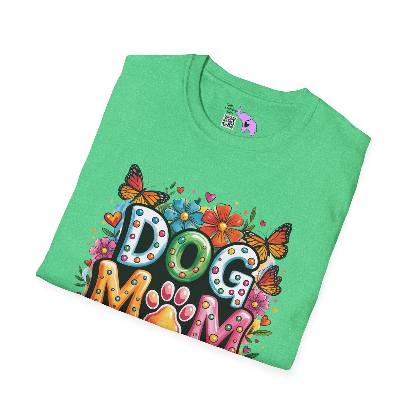 Floral Dog Mom Adult Unisex Tshirt