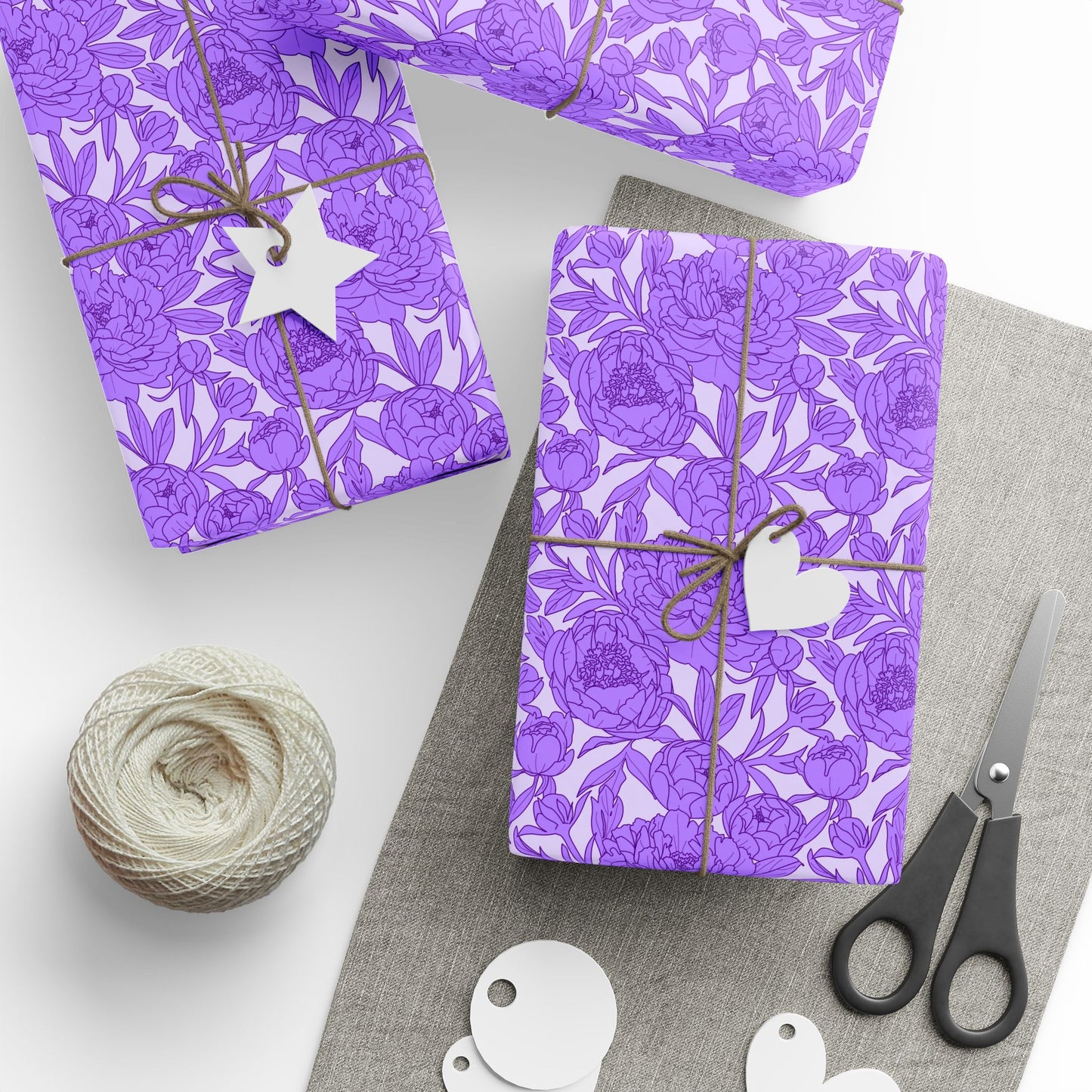 Lavender Peony Symphony Wrapping Paper