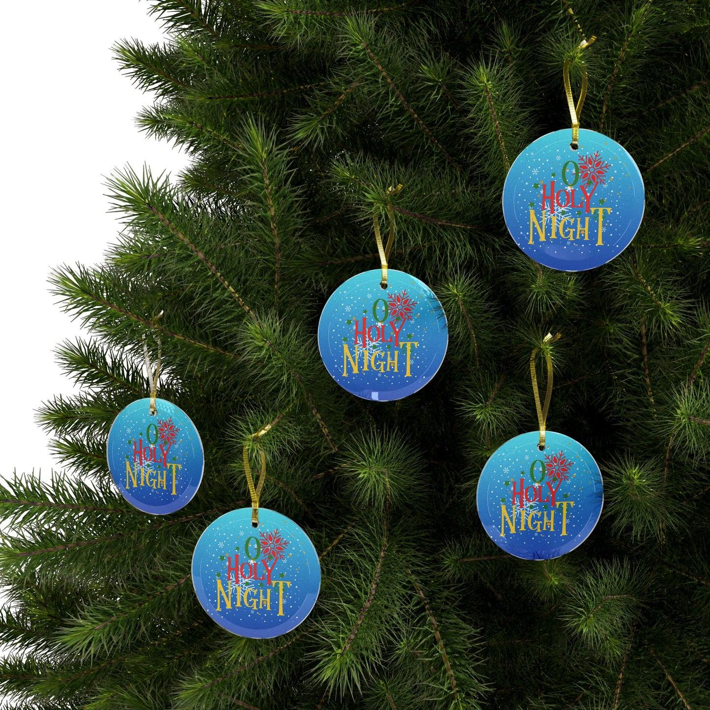 O Holy Night Glass Ornament