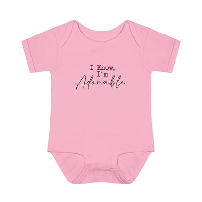 I Know I'm Adorable Infant Onesie