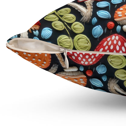 Shroom Bloom Throw Pillow