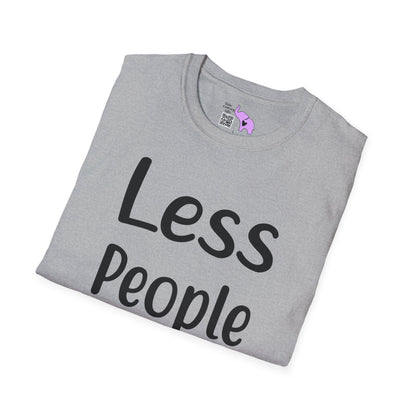 Less People More Cats Adult T-shirt