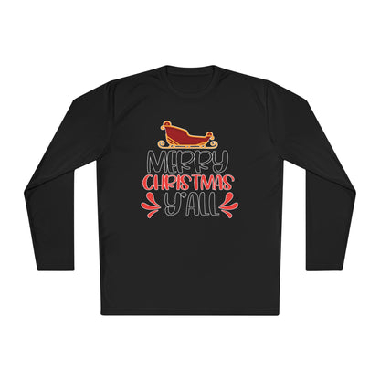 Merry Christmas Y'all Adult Long Sleeve Tee