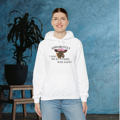 Apparently I Have An Attitude; Who Knew? Heavy Blend™ Hooded Sweatshirt