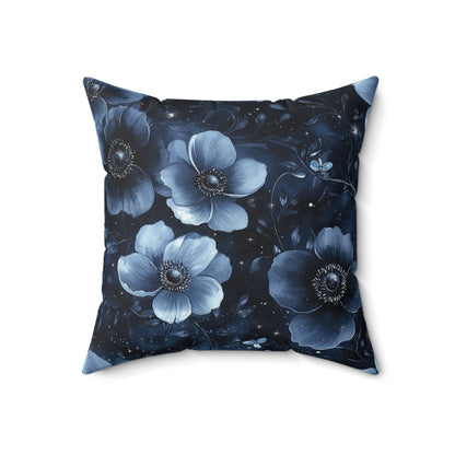 Midnight Blossoms Throw Pillow