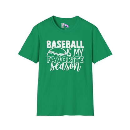Baseball Is My Favorite Season Adult T-shirt
