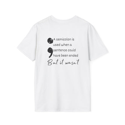 Strength in the Storm SemiColon Adult T-shirt